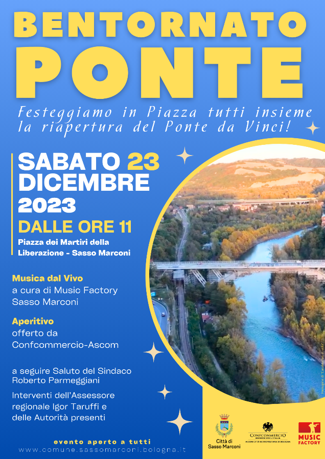 Sabato 23 dicembre: BENTORNATO PONTE!